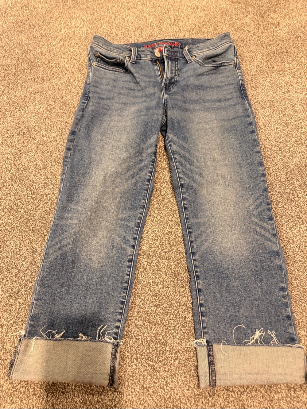 Lucky Brand Light Blue Cropped Straight Jeans